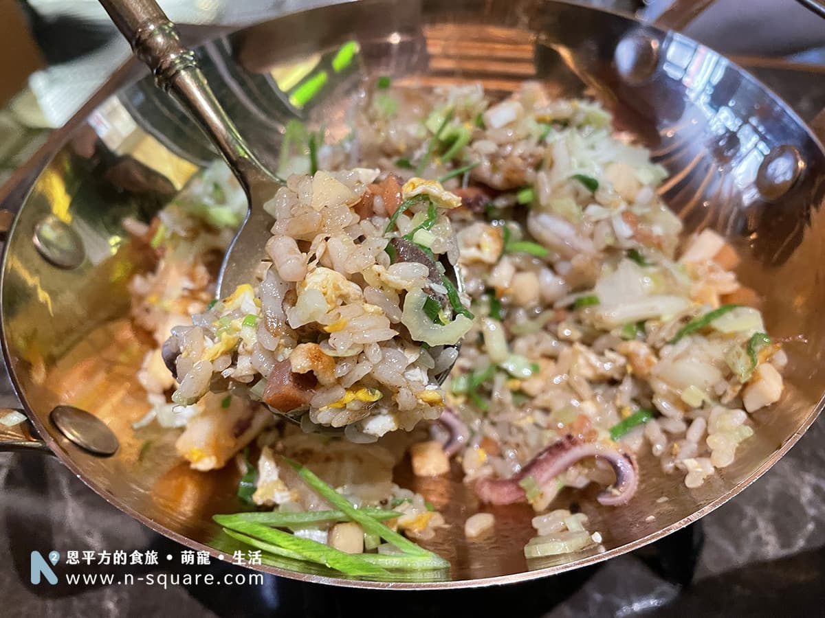將螺肉的鹹香融入粒粒分明且帶著鑊氣的米飯，將這炒飯帶出了新意，讓我覺得非常驚喜。